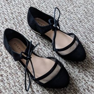 Torrid Self-Tie Black Flats